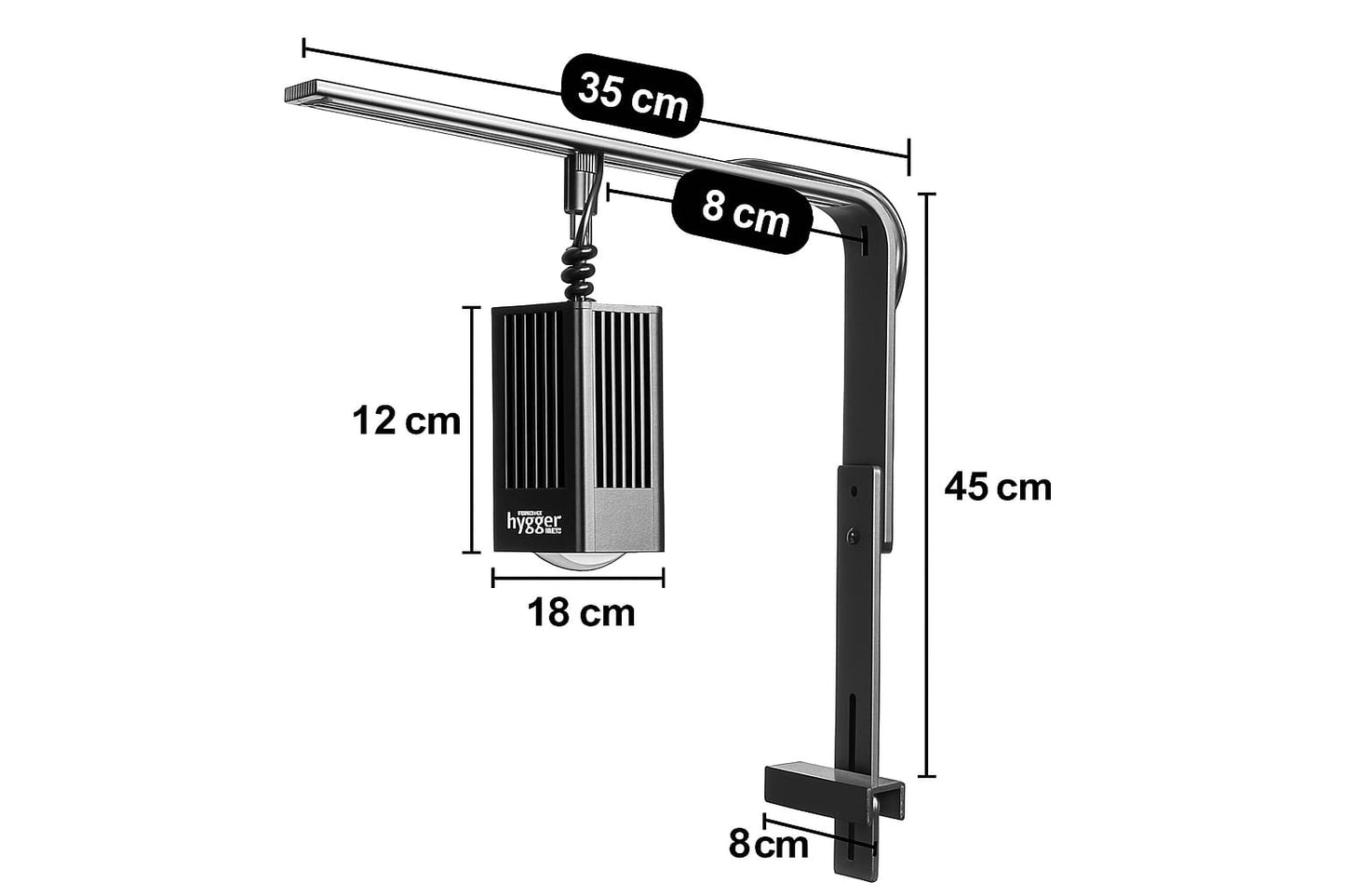 Lámpara para Acuario Plantado Hygger Max Pro HG132 100W RGB | Ideal para acuarios de 65 a 227 litros