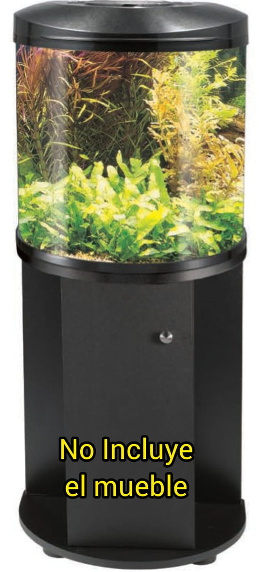 Acuario Sea Star BY-380 40L Semicircular con Filtro Interno y Luz LED – 38x49x26 cm