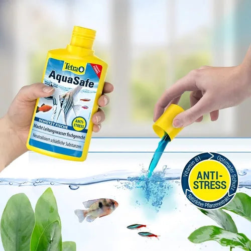 Tetra AquaSafe – Acondicionador de agua para acuarios dulce