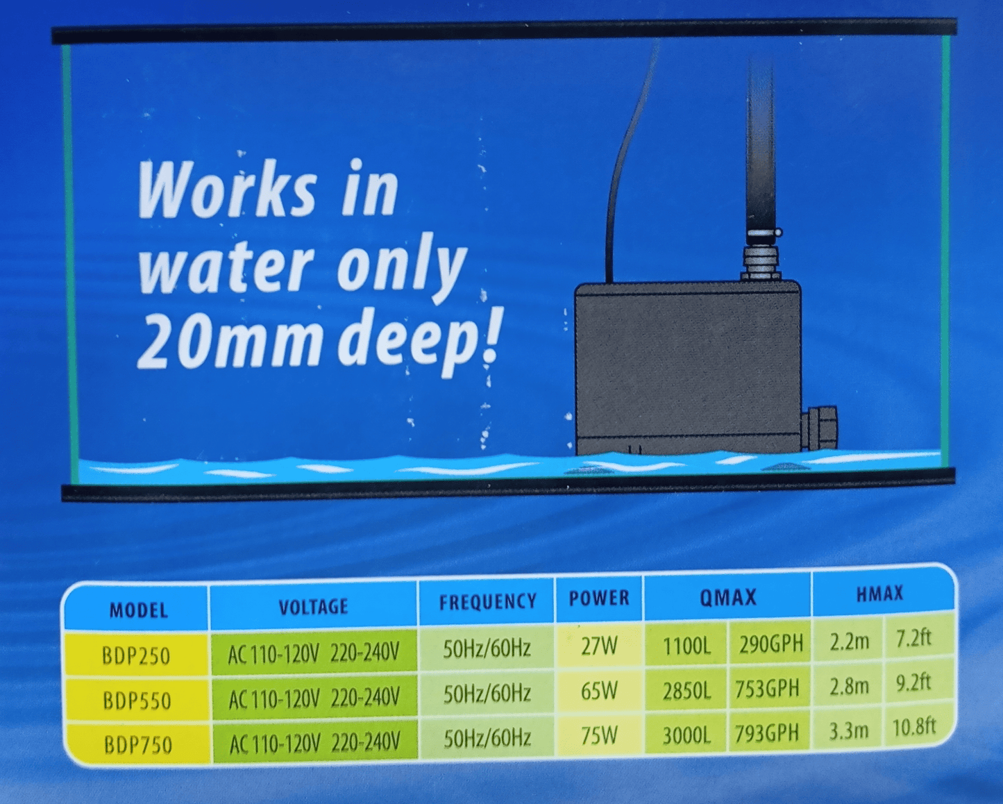 Bomba Sumergible Resun BDP - 750 - 3000 L/H, Fuentes y Acuarios - Discus Roa Fish
