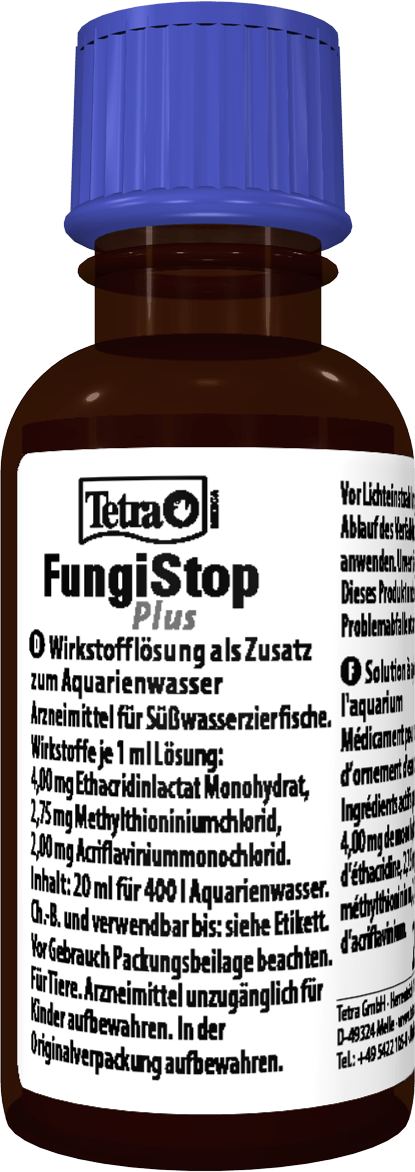 Fungistop Plus 20 ml – Tratamiento eficaz contra hongos y bacterias en peces ornamentales - Discus Roa Fish
