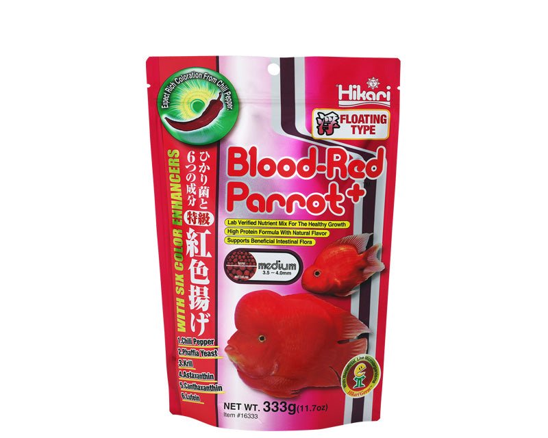 Hikari Blood - Red Parrot+® – Alimento Potenciador de Color para Cíclidos Parrot - Discus Roa Fish