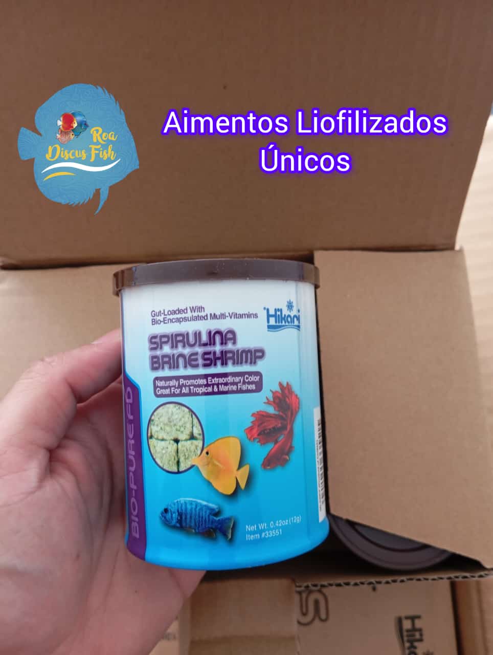 Hikari Spirulina Brine Shrimp Liofilizado - Discus Roa Fish