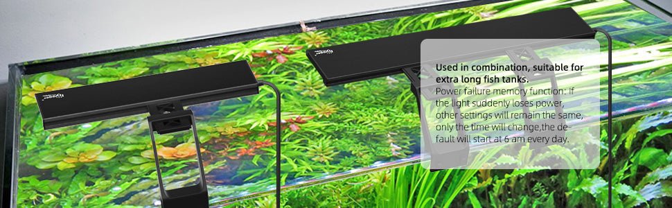 Lampara Acuario Plantado Hygger HG018 CLIP 24/7 Medios - Altos Requerimientos - Discus Roa Fish