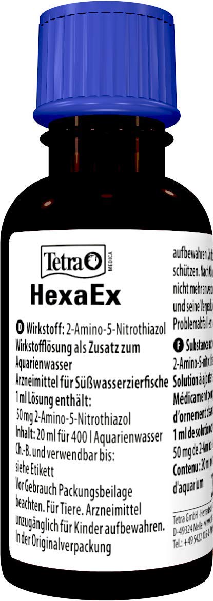Tetra Medica HexaEx 20 ml – Tratamiento eficaz contra flagelados intestinales en peces ornamentales - Discus Roa Fish