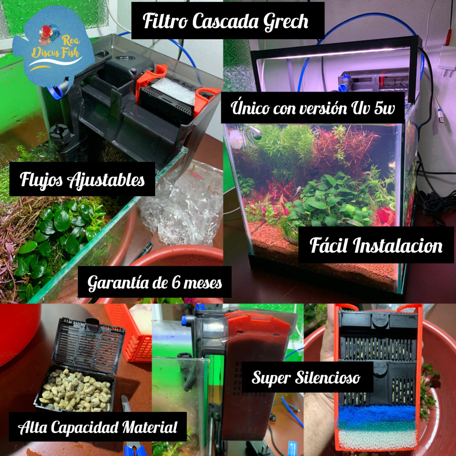 FILTRO CASCADA GRECH CBG-500 SKIMMER SUPERFICIE - Discus Roa Fish
