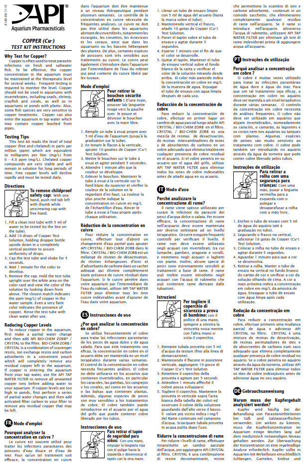 TEST DE COBRE - Discus Roa Fish