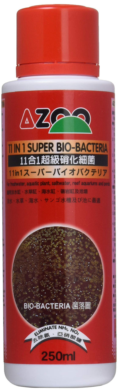 AZOO 11 in 1 Super Bio-Bacteria | Bacterias para Acuario Eliminan Amoníaco y Nitritos