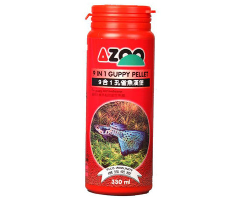 AZOO 9 in 1 Guppy Pellet | Alimento Premium para Guppys y Peces Vivíparos