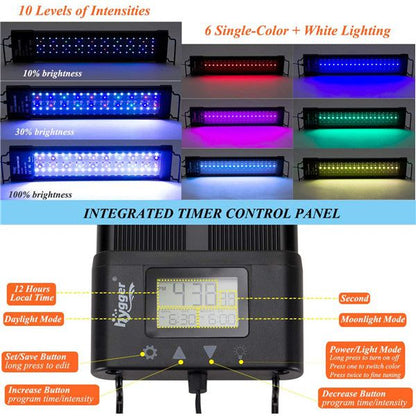 Lampara Led Acuarios Plantados HYGGER HG957 Con LCD Medios - Altos Requerimientos