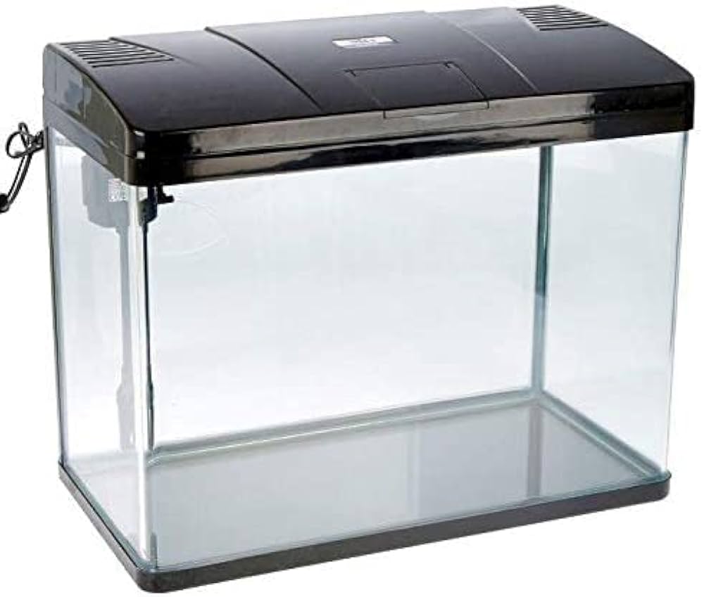Acuario Sea Star LS-580F con Filtro y Luz LED 80L 58x47x30 cm Vidrio Curvo