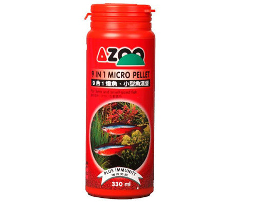 AZOO 9 in 1 Micro Pellet | Alimento Premium para Peces Pequeños con Glucan