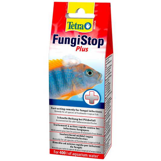 Fungistop Plus 20 ml – Tratamiento eficaz contra hongos y bacterias en peces ornamentales