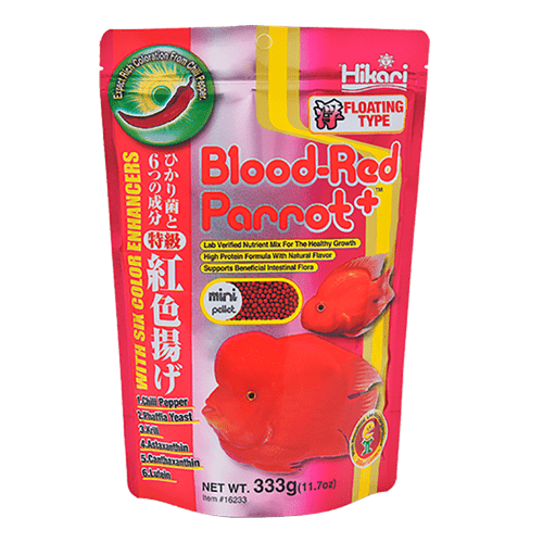 Hikari Blood - Red Parrot+® – Alimento Potenciador de Color para Cíclidos Parrot - Discus Roa Fish