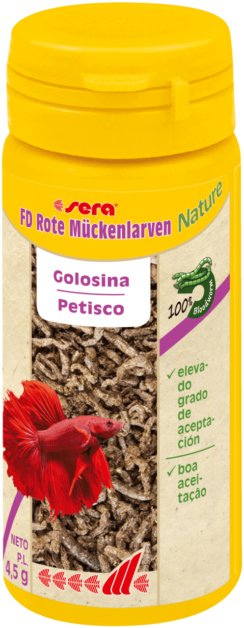 sera FD Larvas rojas de mosquito Nature 4.5GR - Discus Roa Fish