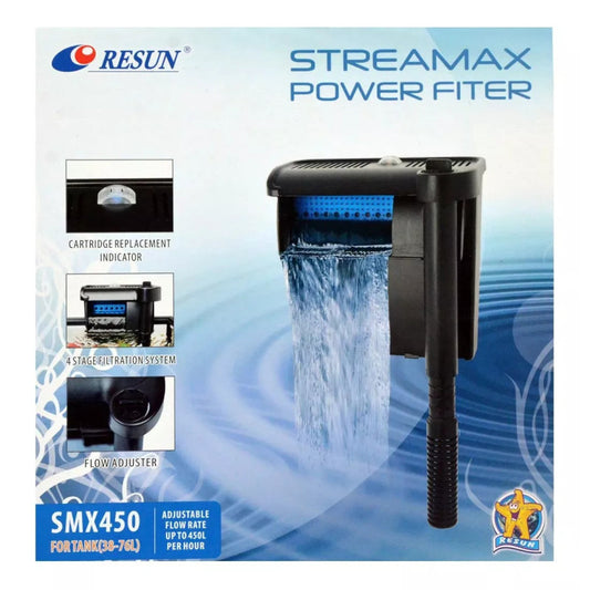 Filtro Cascada Resun Streamax SMX450 – 450 L/H para Acuarios de 45 a 76 Litros