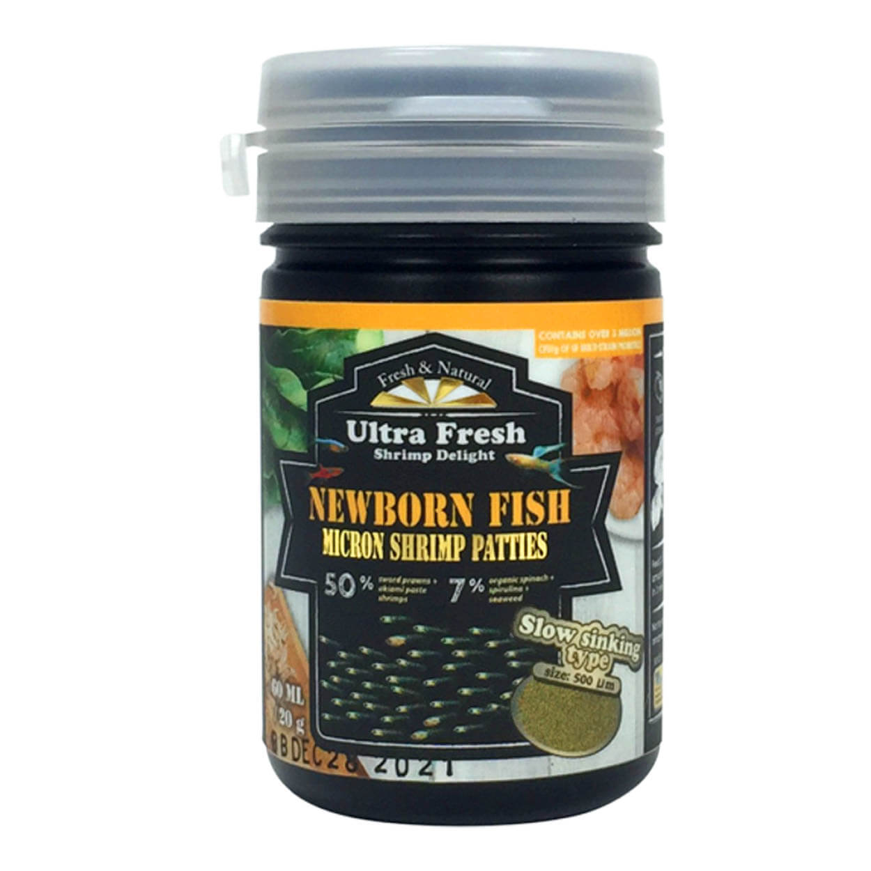 Ultra Fresh Newborn Fish Micron Shrimp Patties 20g