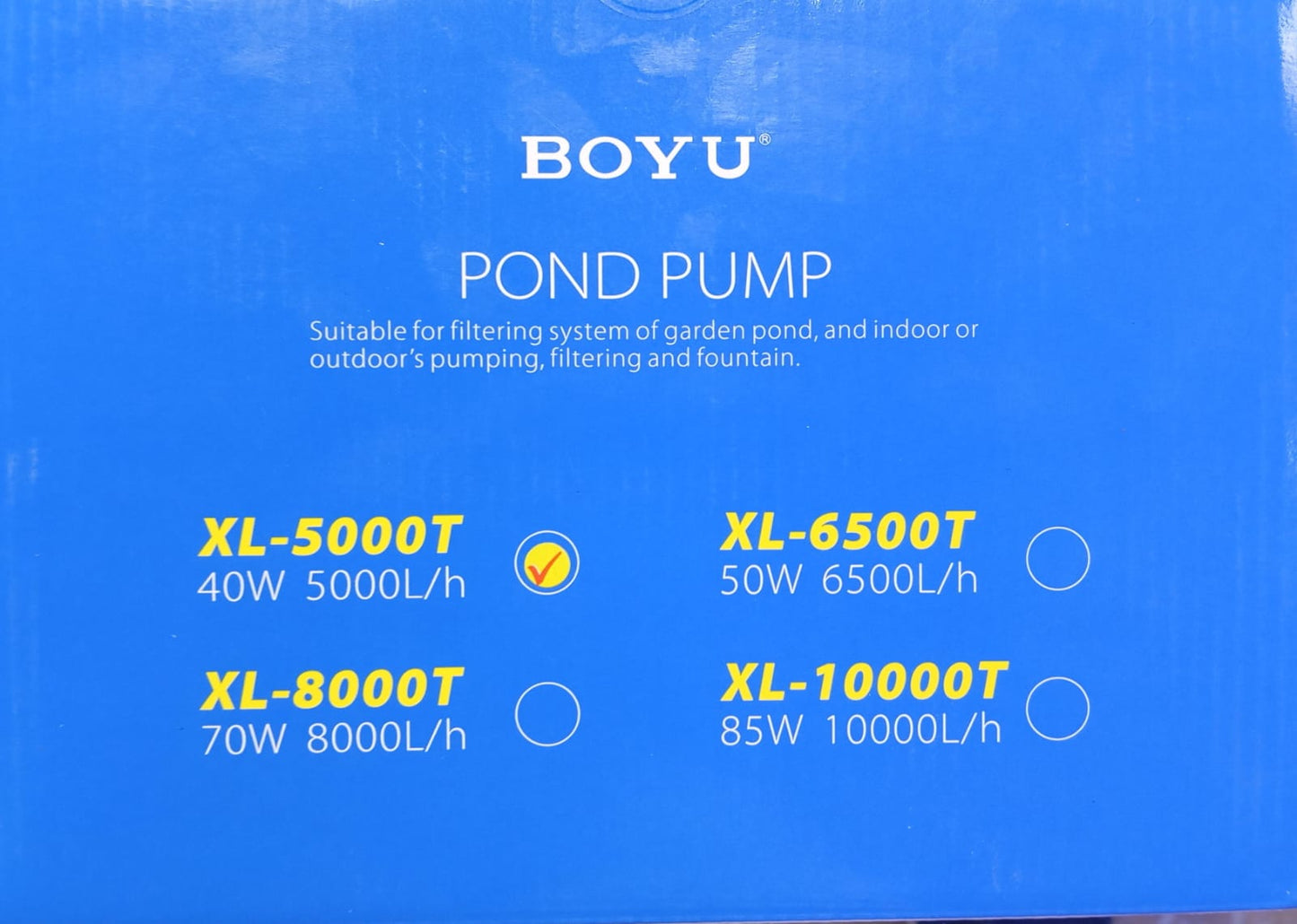 Bomba Boyu Pond Pump XL Series - Discus Roa Fish